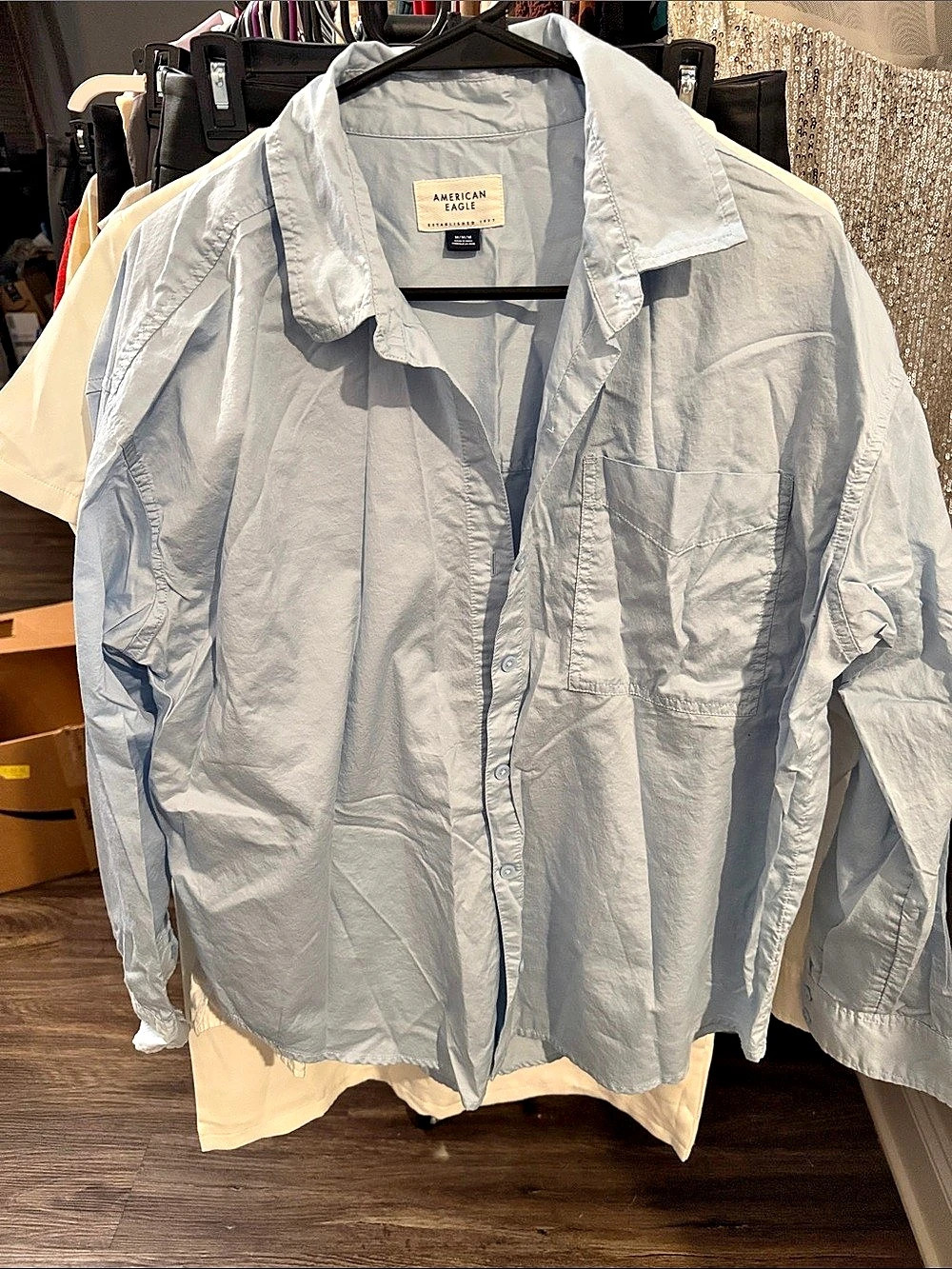 Marlboro Classics Button Down Shirt in Blue Like New
